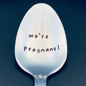 we're pregnant / pregnancy announcement spoon / Baby Announcement/ Going To Have A Baby /You're Going To Be Grandparents /Surprise Pregnancy image 6