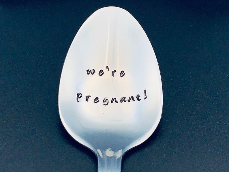 we're pregnant / pregnancy announcement spoon / Baby Announcement/ Going To Have A Baby /You're Going To Be Grandparents /Surprise Pregnancy image 6