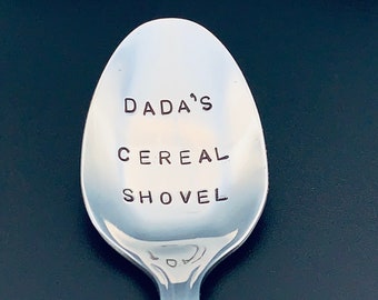 Cereal Killer Showel / Unique Gift/Boyfriend / Teenager / Husband / Cereal Lover / Hand Stamped Spoon / Personalized Spoon/ cereal spoon