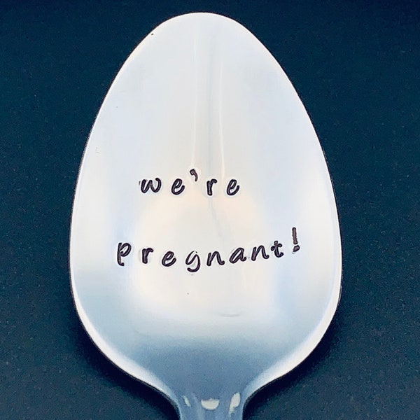 we're pregnant / pregnancy announcement spoon / Baby Announcement/ Going To Have A Baby /You're Going To Be Grandparents /Surprise Pregnancy