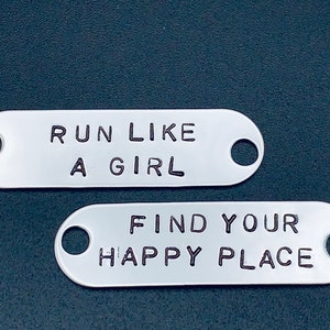 Running Shoe Personalized Charm - Personalized Shoe Tag Personalized Running Shoe Tags Marathon Motivational Inspirational Shoe Tags