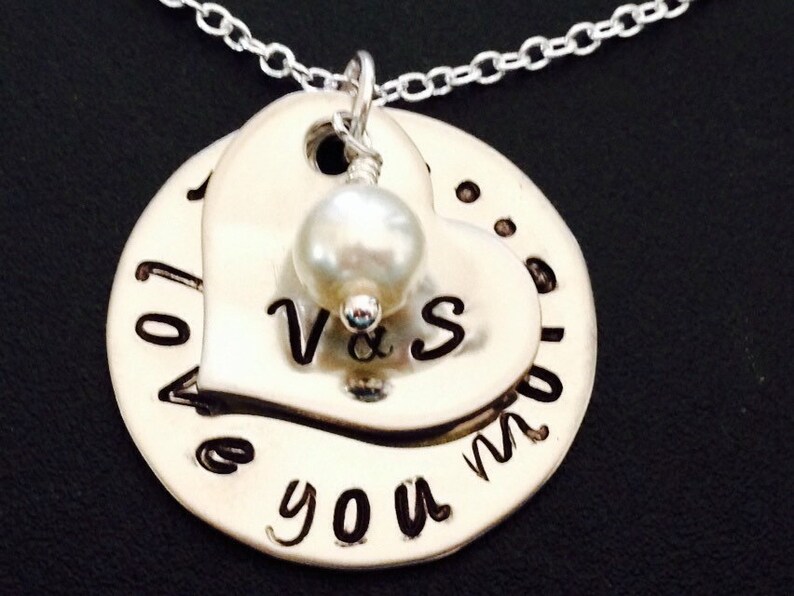 Personalized Heart Necklace i Love You More... Etsy