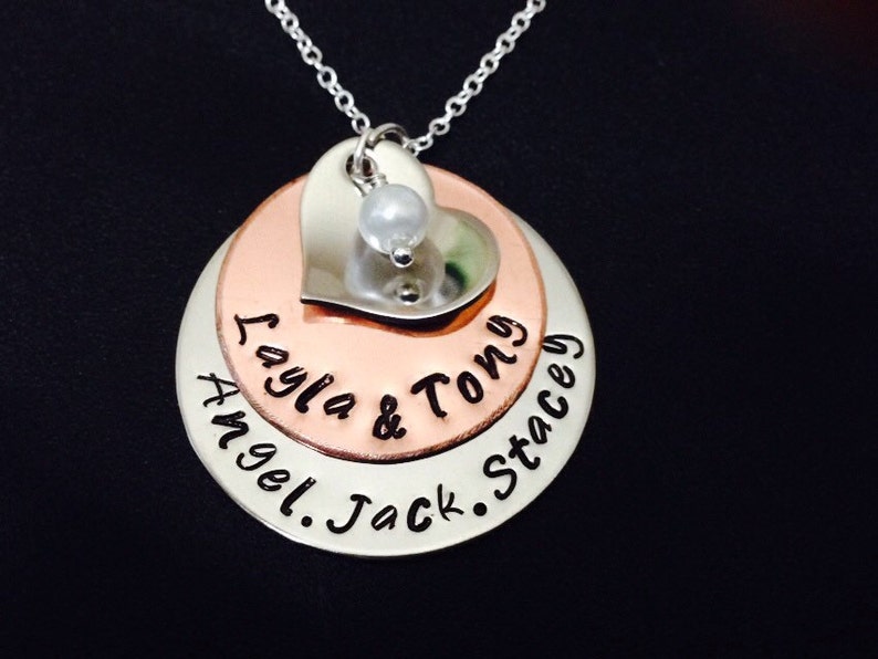 Personalized Family Necklace With Kids Names and Etsy