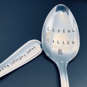 Cereal Killer Spoon / Kids birthday gift /Boyfriend / Teenager gift/Husband / Cereal Lover / Christmas gift/Personalized Spoon/cereal killer