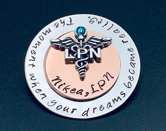 Personalized Pin for RN / Nurses / Nursing Student /  Nursing Pinning Ceremony / RN Nurse pin / Rn Pin / Nursing Graduate #88