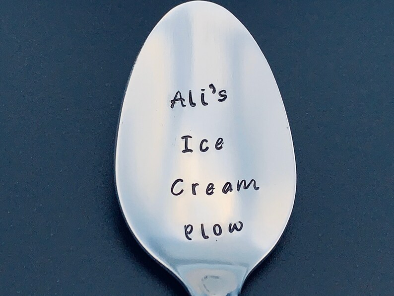 Hand Stamped Spoon personalized Spoon message of Choice Etsy