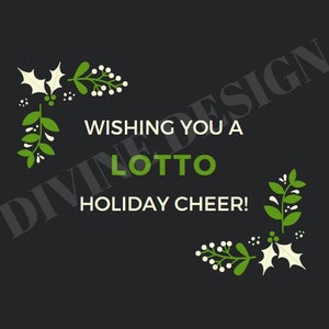 Etykieta świąteczna Lotto, etykieta na prezent do wydrukowania, polecanie biznesu, los na loterię, etykieta na prezent, do wydrukowania, etykieta marketingu sieciowego