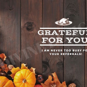 Fall Pop By Tags, Grateful Gift Tag, Referral Marketing Printable, Broker, Agent, Pop By Printable, Thanksgiving gift, fall themed tag