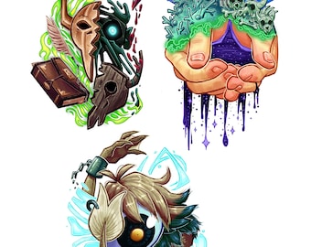 The Owl House Emperor Belos Collector and Vee Noceda Acrylic Charms