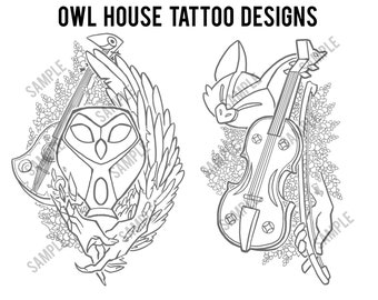 Owl House Character Palisman Tattoo Designs