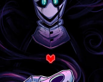 W.D. Gaster Undertale Deltarune Holographic Print