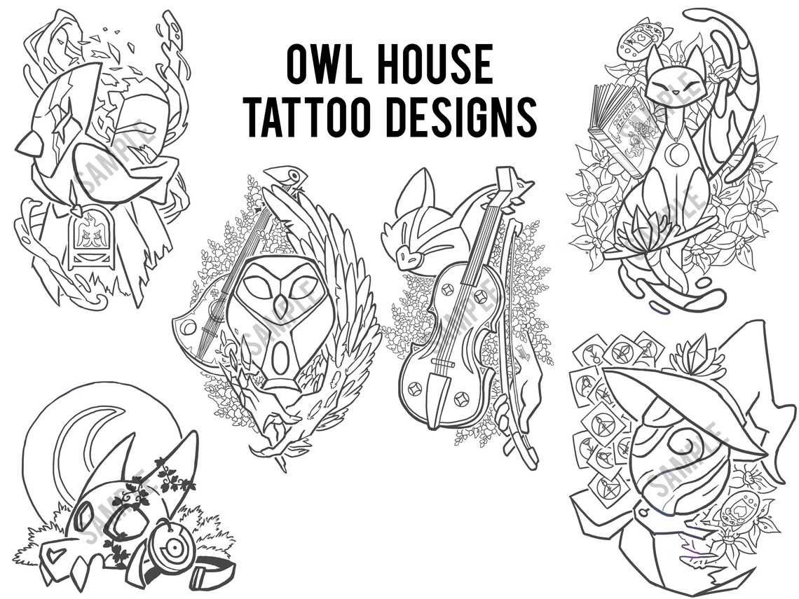 Owl House Character Palisman Tattoo Designs Etsy