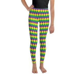 Leggings pour jeunes sur le thème du mardi gras de la Nouvelle-Orléans