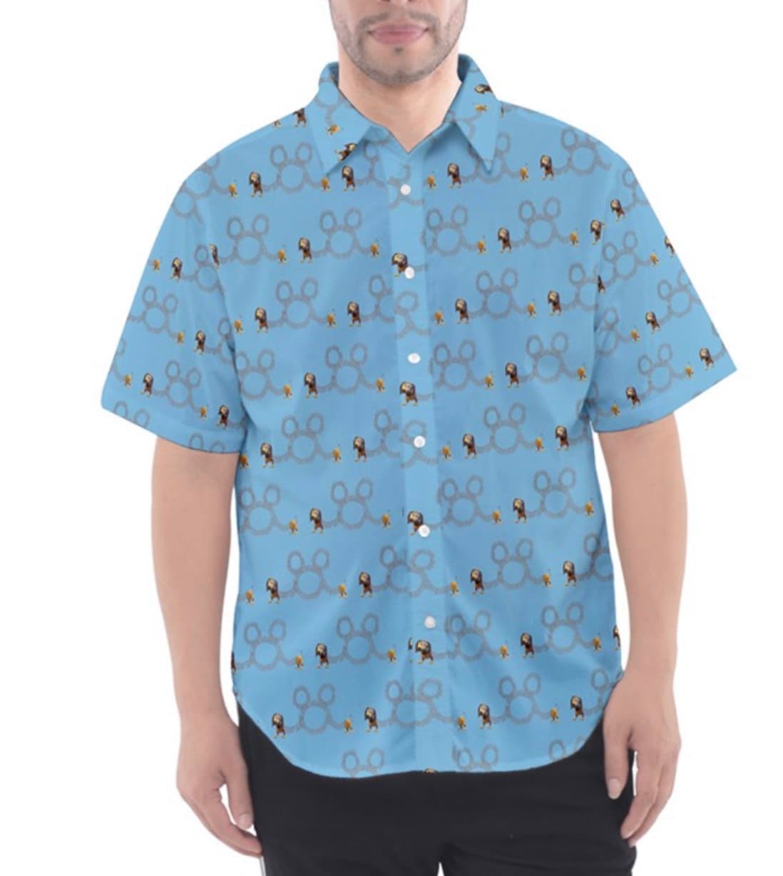 Slinky Dog inspired  Print Button Up Hawaiin Shirt