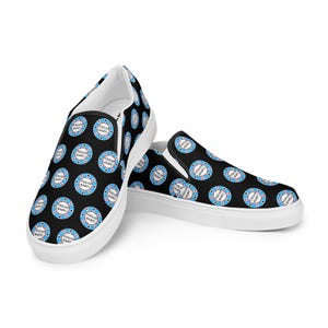 Men’s Vegas Baby Poker themed  black  slip-on canvas shoes