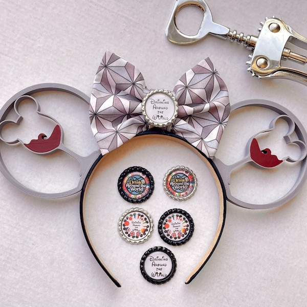 Custom order Drinking Around The World Wine Mickey Ears