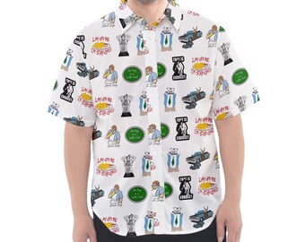 Chris Farley Inspired Print Button Up