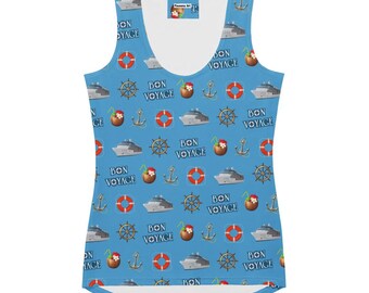 Sublimatie tanktop met sublimatie en naai-thema Cruise Bon Voyage
