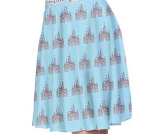 Castle Disneyland Inspired A Line Skirt/ mini skirt