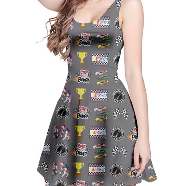 Car Print Dress Etsy
