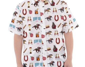 Derby Day Print Button Up