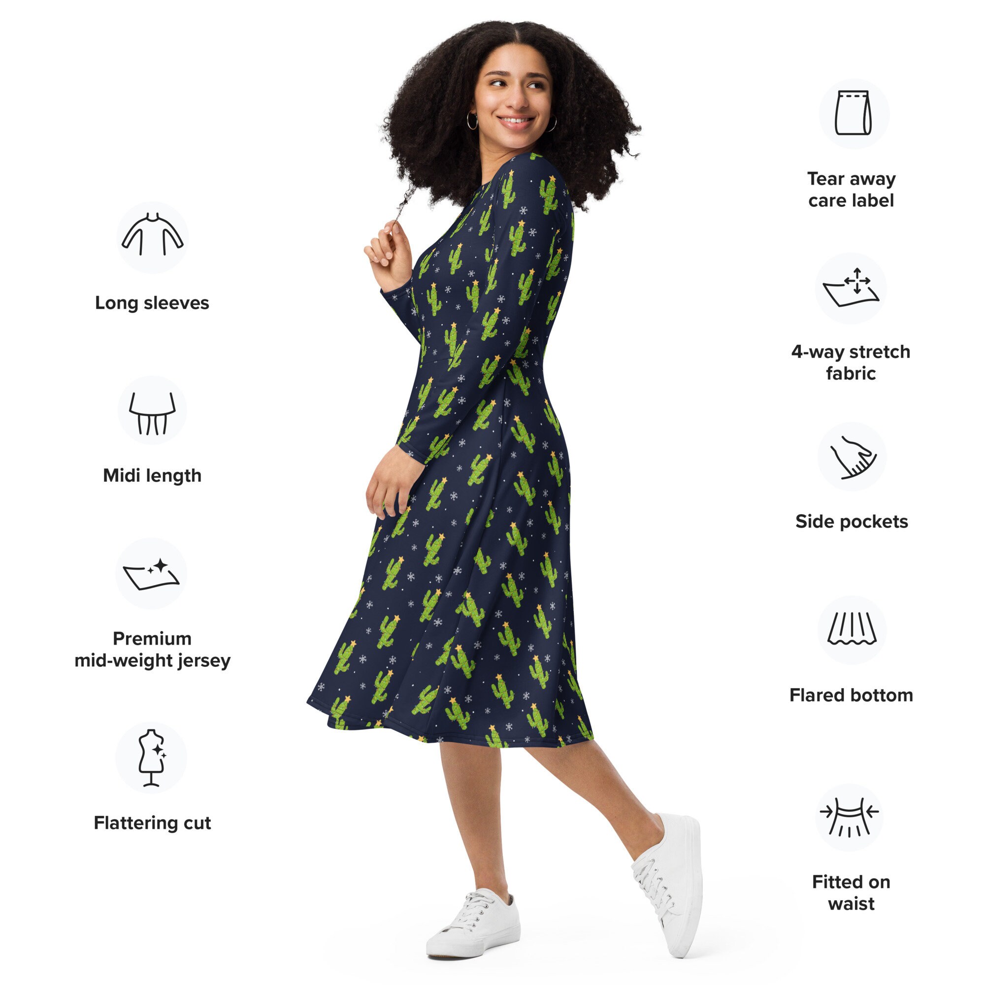 white christmas dresses Cacti Dress – Plumarii Store main image 0