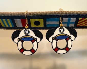Mickey Captain themed nautical Earrings