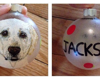 Custom painted pet ornaments and paintings on canvas