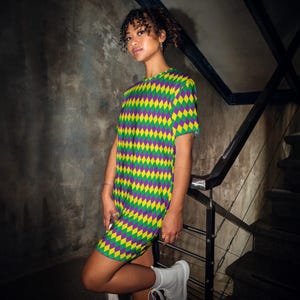 Robe t-shirt sur le thème du mardi gras de la Nouvelle-Orléans