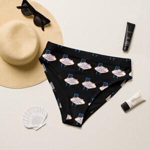 Welcome to Las Vegas Recycled high-waisted bikini bottom