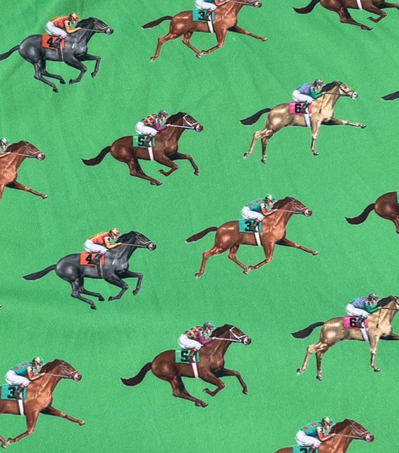 Race Horse Inspired Print Dress Etsy