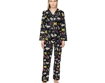 Pyjama en satin pour femme inspiré de Las Vegas (AOP)