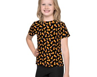 Candy Corn-T-shirt met ronde hals voor kinderen