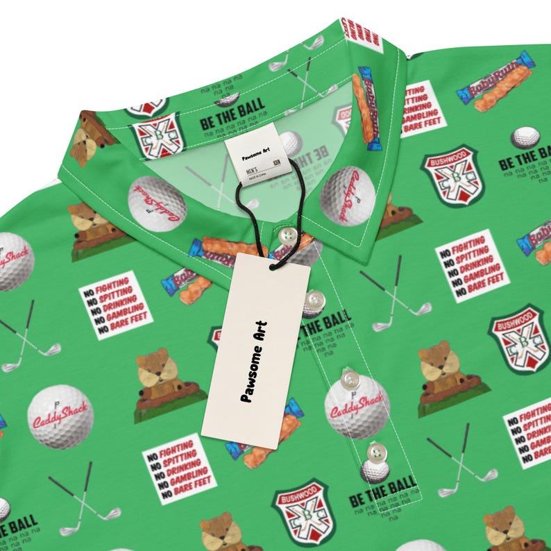 Golf Caddy Shack themed Men’s slim fit polo