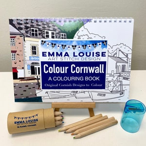 Cornwall Coloring Book - Color Cornwall A5 Spiral Bound Coloring Book