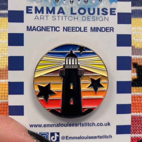 Retro Lighthouse Needle Minder – Cross Stitch Needle Minder