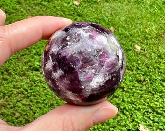 Purple Mica Sphere / Mica Sphere / Natural Crystal / Lepidolite sphere