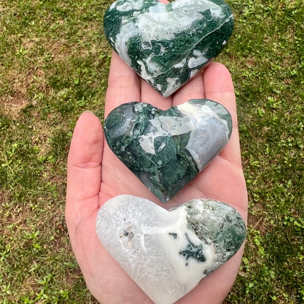 Moss Agate / Tree Agate / moss Agate Heart