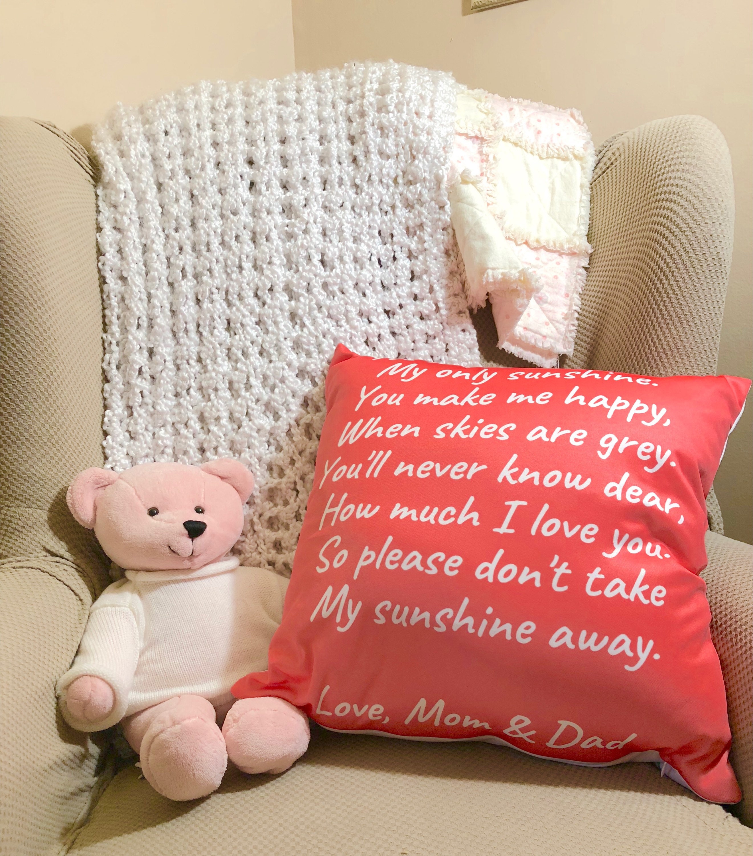 Song Lyrics Pillow Baby Decor Nursery Rhyme Throw New Baby Etsy