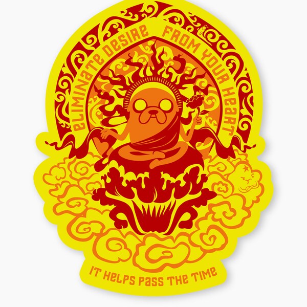 Meditation Time Adventure Time Fan Art Vinyl Sticker