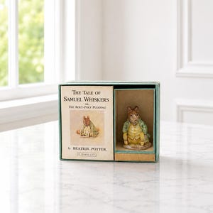 Vintage Samuel Whiskers Story Set – Beatrix Potter Figurine & Book