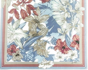 Vintage Jim Thompson Silk Scarf Shawl Neck Wrap 34" X 33"