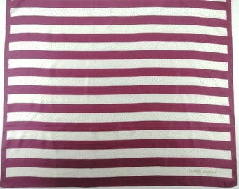 Vintage Charles Jourdan Silk Scarf Shawl Stripes Pattern Neck Wrap  31.5" X 30.5"
