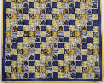 Vintage Dunhill Silk Handkerchief, Pocket Square Leaves Pattern Made In Italy 17" X 17"