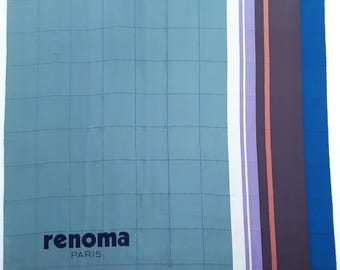 Vintage Renoma Paris Silk Scarf Stripes Pattern Neck Wrap 30" X 31"