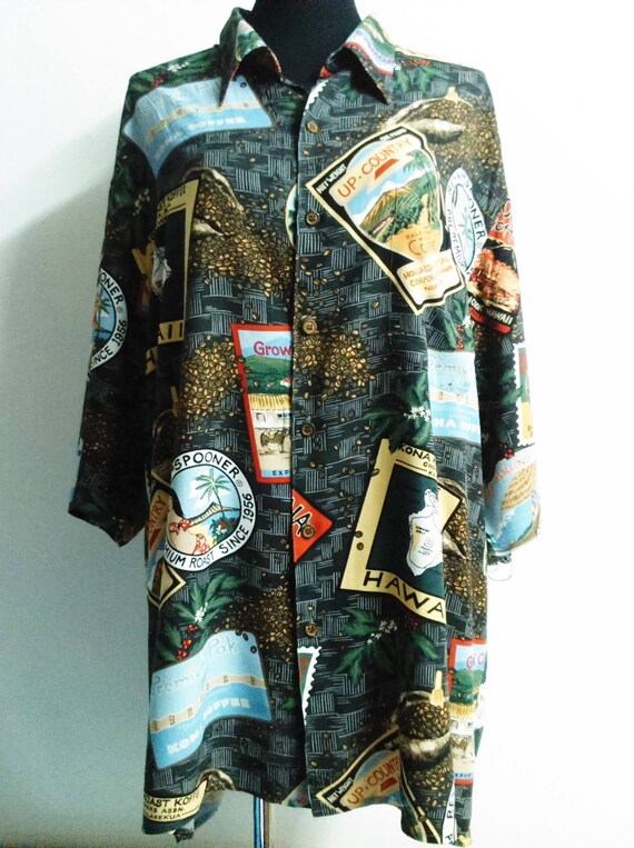 Reyn Spooner Hawaiian Shirt "XXL" Spun Rayon Aloha