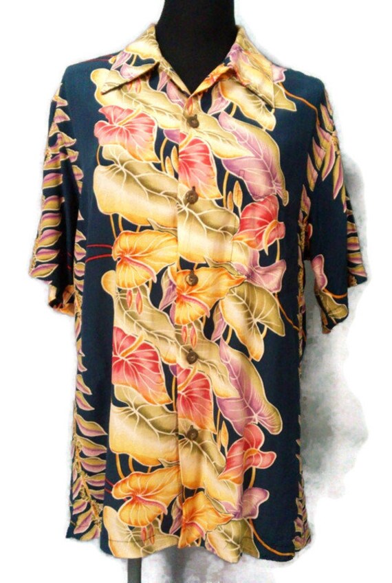 Vintage Kamehameha Hawaiian Shirt "M" Rayon Aloha