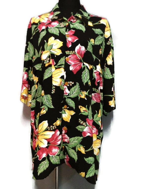 Vintage Reyn Spooner Hawaiian Shirt "L" Rayon Aloh