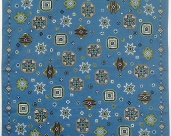 Vintage Chaps Ralph Lauren Handkerchief Geometric Pattern Pocket Square 17.5" X 17.5"