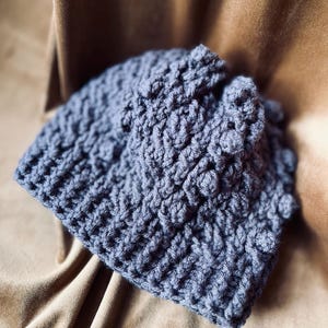 Crochet Irish Sweater Hat Pattern, Women's Cable Beanie (PDF Pattern) image 1